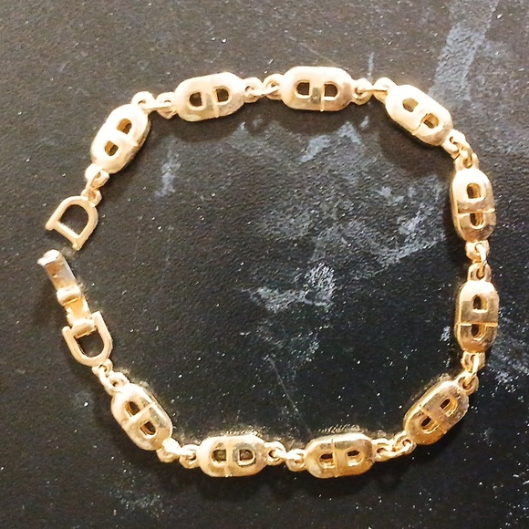 Authentic Christian Dior CD Initials  Gold Bracelet - Picture 2 of 5